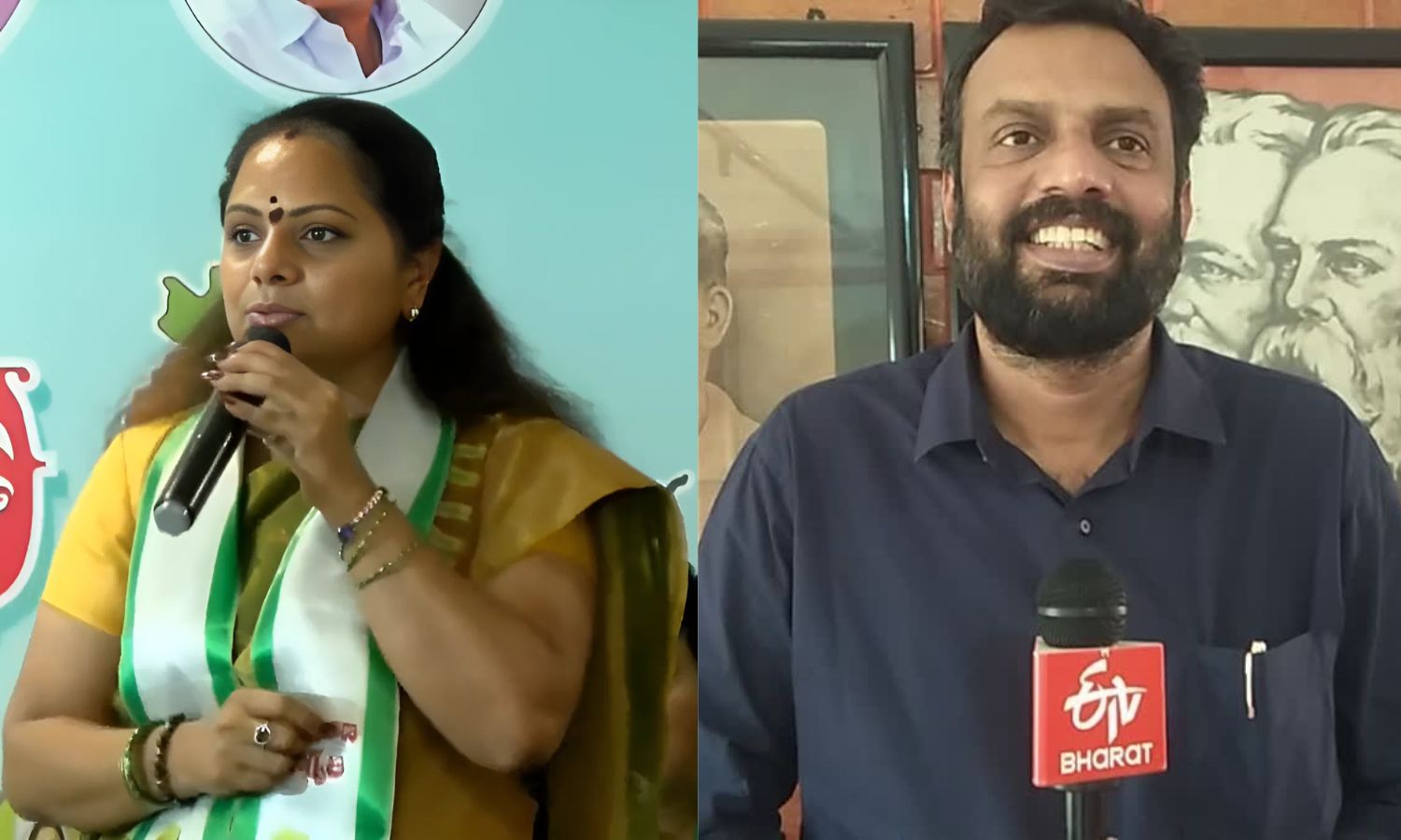 Santosh meets MLC Kavitha